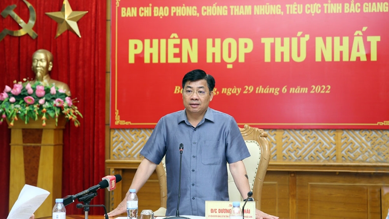 Ban Chỉ đạo phòng chống tham nhũng, tiêu cực tỉnh Bắc Giang họp phiên thứ nhất