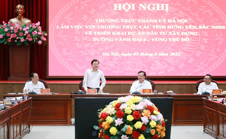 Hình ảnh: Hà Nội phối hợp với Hưng Yên, Bắc Ninh triển khai Dự án đường Vành đai 4 số 2