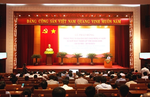Quảng Ninh Phát động phong trào thi đua kỷ niệm 60 năm Ngày thành lập
