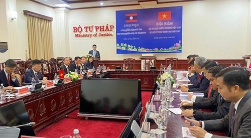 Tăng cường hợp tác giữa hai Bộ Tư pháp Việt Nam - Lào