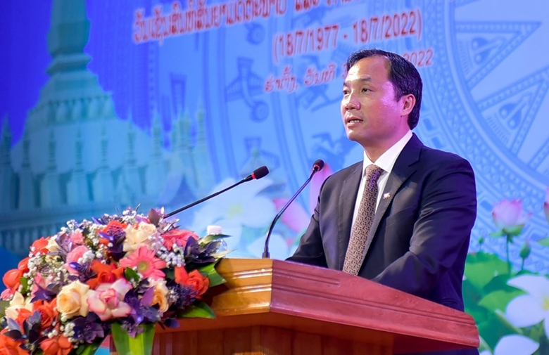 Hình ảnh: Hà Tĩnh tổ chức trọng thể Lễ kỷ niệm 60 năm thiết lập quan hệ ngoại giao Việt Nam - Lào số 1