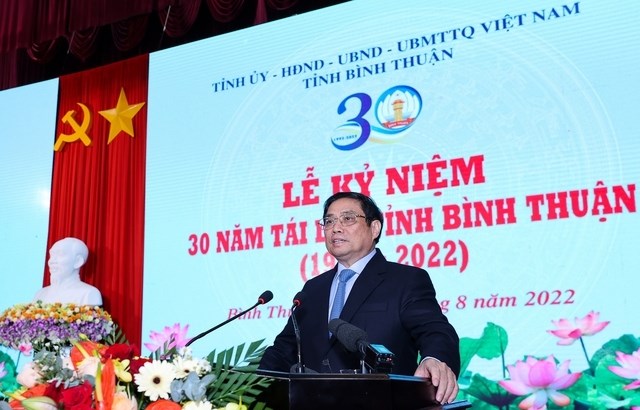 Thủ tướng: Thành tựu 30 năm qua đã tạo nên vị thế, tiềm lực mới cho Bình Thuận