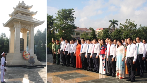 Các đồng chí lãnh đạo tỉnh Bắc Giang dâng hương tưởng niệm Anh hùng liệt sĩ