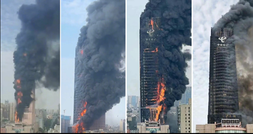 Trung Quốc  Vụ cháy tòa nhà 42 tầng không gây thiệt hại về người
