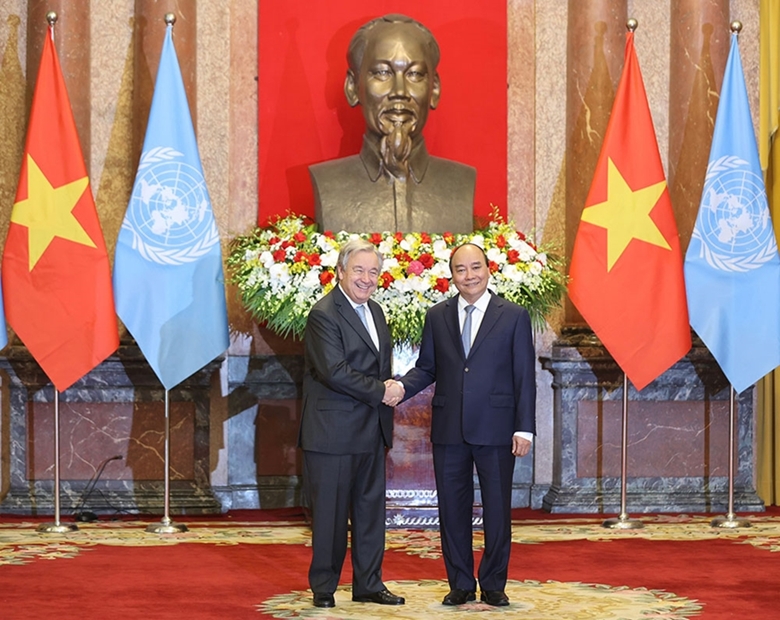 Hình ảnh: Lễ đón chính thức Tổng Thư ký Liên hợp quốc António Guterres số 1