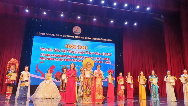 Thi nữ giáo viên tài năng duyên dáng ngành giáo dục Quảng Ninh 2022
