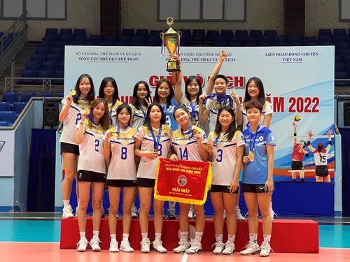 Đội bóng chuyền nữ Vietinbank bảo vệ thành công ngôi vô địch Giải vô địch bóng chuyền U23 Quốc gia