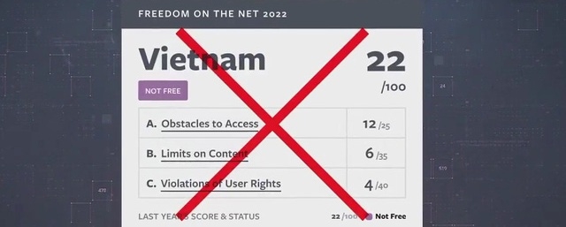 Báo cáo thường niên Freedom on the Net 2022 đưa ra những đánh giá sai sự thật, phủ nhận những nỗ lực của Việt Nam trong bảo đảm tự do internet. (Ảnh: VTV.vn)