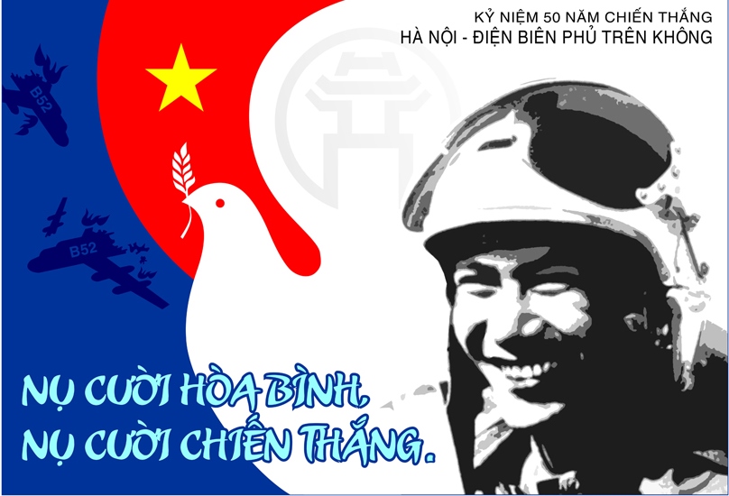 Chiêm ngưỡng tranh cổ động tuyên truyền kỷ niệm 50 năm Chiến thắng Hà Nội – Điện  Biên Phủ trên không