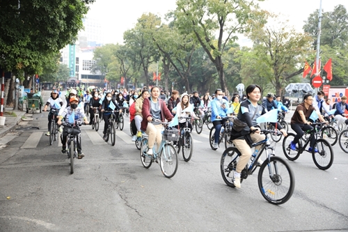 Hành trình xe đạp hữu nghị vì Hà Nội xanh năm 2022