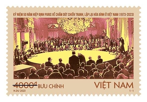 Phát hành bộ tem Kỷ niệm 50 năm Hiệp định Paris về chấm dứt chiến tranh, lập lại hòa bình ở Việt Nam 1973-2023 ”