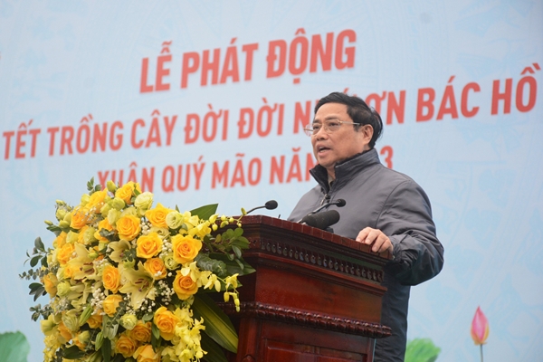 Thủ tướng Phạm Minh Chính phát động Tết trồng cây Xuân Quý Mão năm 2023