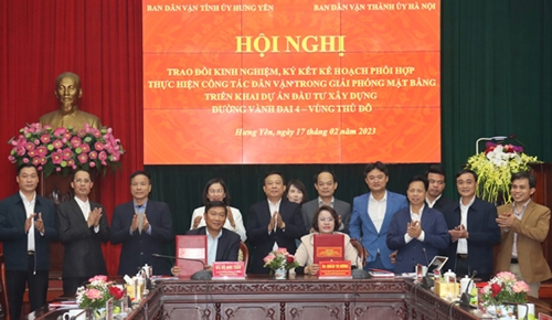 Hà Nội, Hưng Yên chia sẻ kinh nghiệm dân vận trong thực hiện Dự án đường Vành đai 4