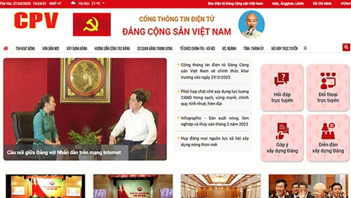 Cổng thông tin điện tử Đảng Cộng sản Việt Nam - Kênh giao tiếp giữa Đảng và Nhân dân