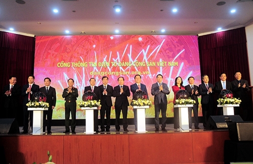 Trang trọng Lễ khai trương Cổng Thông tin điện tử Đảng Cộng sản Việt Nam