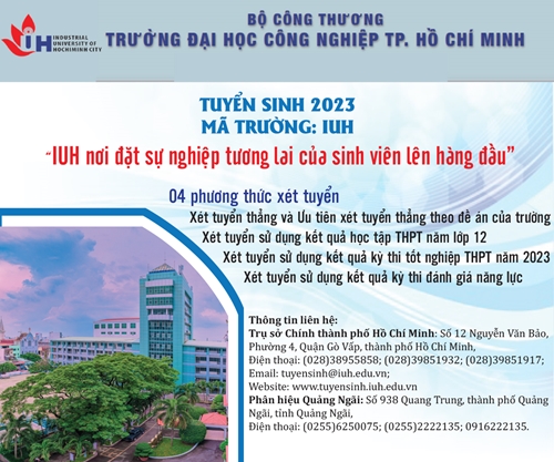Trường Đại học Công nghiệp TP Hồ Chí Minh tuyển sinh năm 2023