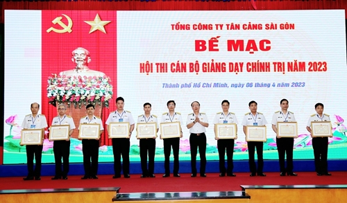 Tổng công ty Tân Cảng Sài Gòn tổ chức Hội thi cán bộ giảng dạy chính trị năm 2023