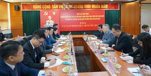 Đoàn đại biểu Ban Liên lạc Đối ngoại Trung ương Đảng Cộng sản Trung Quốc thăm và làm việc tại Báo điện tử Đảng Cộng sản Việt Nam