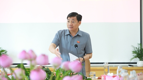 Đồng chí Dương Văn Thái và đoàn ĐBQH tỉnh khảo sát tình hình đầu tư, kinh doanh tại KCN Hòa Phú