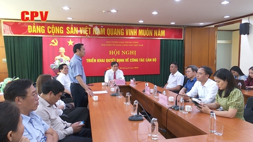 Hội nghị triển khai quyết định về công tác cán bộ Báo điện tử Đảng Cộng sản Việt Nam