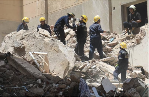 Sập tòa nhà 13 tầng tại Ai Cập khiến ít nhất 10 người thiệt mạng
