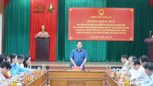 Đoàn Giám sát của Quốc hội về các Chương trình mục tiêu quốc gia làm việc tại Thừa Thiên-Huế