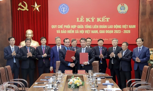Bảo hiểm xã hội Việt Nam phối hợp với Tổng Liên đoàn Lao động Việt Nam thực hiện chính sách an sinh xã hội