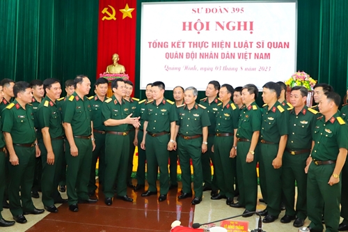 Sư đoàn 395, Quân khu 3 thực hiện tốt Luật Sĩ quan Quân đội nhân dân Việt Nam
