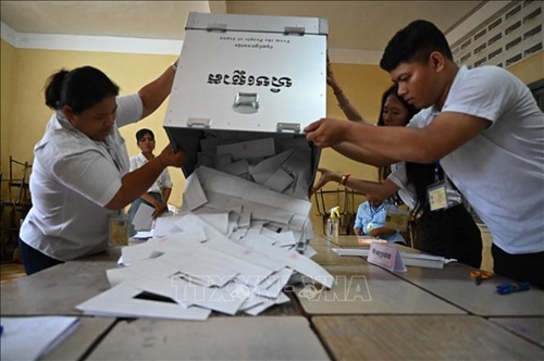 Bầu cử Campuchia Đảng cầm quyền giành 120 125 ghế Quốc hội khóa mới