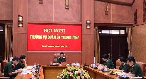 Đại tướng Phan Văn Giang chủ trì Hội nghị Thường vụ Quân ủy Trung ương