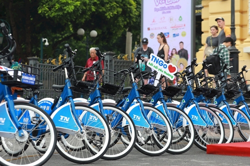 Dự án xe đạp công cộng tại Hà Nội chính thức đi vào hoạt động