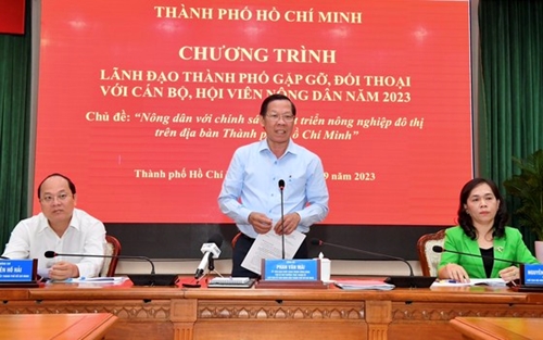 Lãnh đạo TP Hồ Chí Minh gặp gỡ, đối thoại với cán bộ, hội viên nông dân