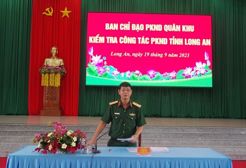 Kiểm tra công tác phòng không Nhân dân tại tỉnh Long An