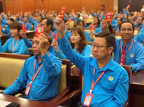 549 đại biểu dự phiên làm việc thứ Nhất Đại hội XII Công đoàn TP Hồ Chí Minh