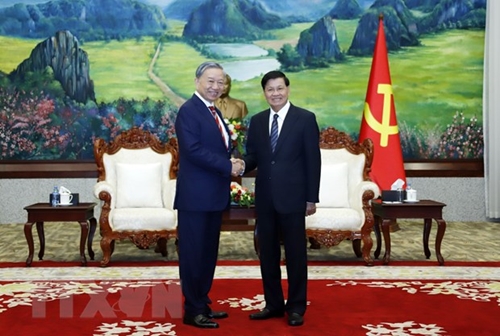 Lãnh đạo Lào đánh giá cao hiệu quả hợp tác giữa hai Bộ Công an Lào và Việt Nam