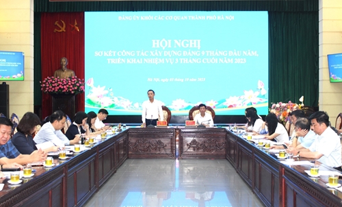 Đảng ủy Khối các cơ quan thành phố Hà Nội Kiểm tra khi có dấu hiệu vi phạm đối với 3 tổ chức Đảng và 4 đảng viên