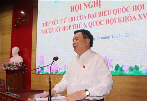 Ủy viên Bộ Chính trị Nguyễn Xuân Thắng tiếp xúc cử tri, làm việc tại Quảng Ninh
