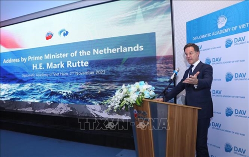 Thủ tướng Hà Lan Mark Rutte phát biểu tại Hội thảo bàn tròn “Luật pháp quốc tế và trật tự trên biển”