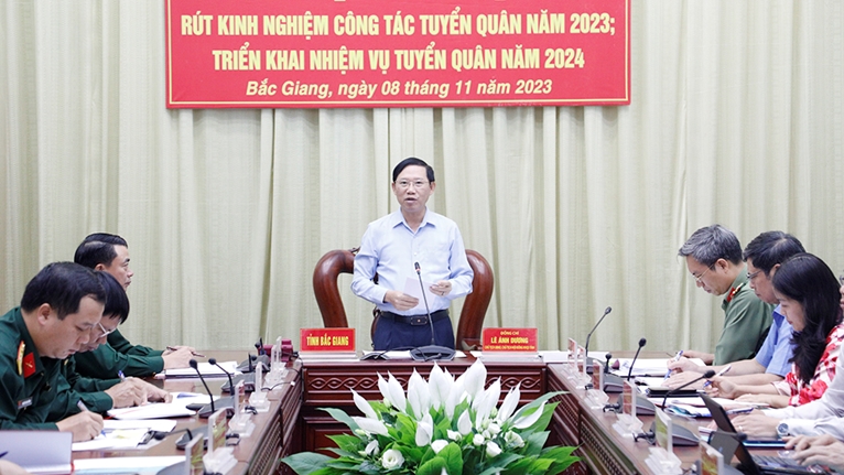 Tỉnh Bắc Giang được giao tuyển chọn và gọi 2 800 công dân nhập ngũ