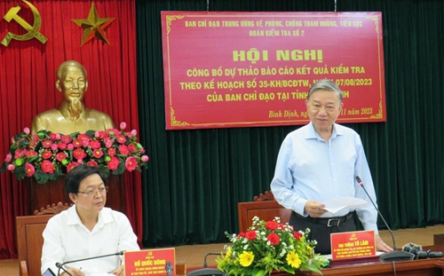 Công bố dự thảo báo cáo kết quả kiểm tra tại Ban Thường vụ Tỉnh ủy Bình Định