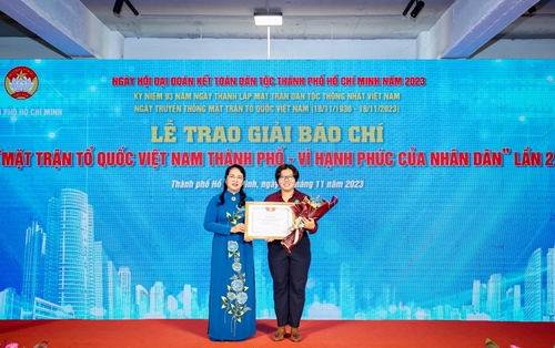 Trao Giải báo chí “Mặt trận Tổ quốc Việt Nam Thành phố Hồ Chí Minh - Vì hạnh phúc của nhân dân”