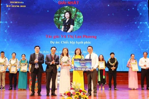 Dự án Chiếc hộp hạnh phúc” giành giải Nhất Cuộc thi Khởi nghiệp đổi mới sáng tạo Bắc Giang 2023