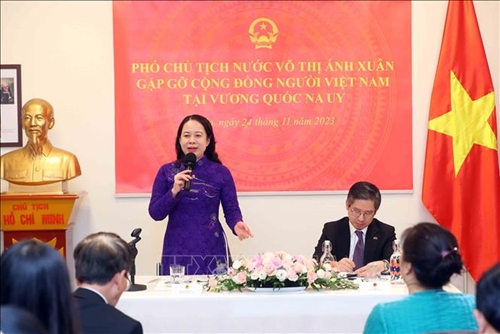 Phó Chủ tịch nước Võ Thị Ánh Xuân gặp gỡ cộng đồng người Việt Nam tại Na Uy