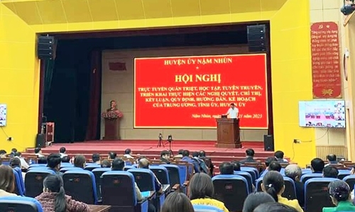 Huyện ủy Nậm Nhùn Lai Châu  Quán triệt, triển khai các văn bản của Trung ương