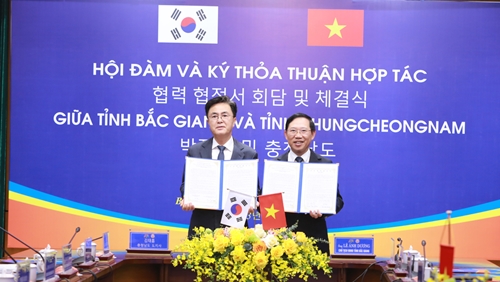 Tỉnh Bắc Giang và tỉnh Chungcheongnam Hàn Quốc ký thỏa thuận hợp tác