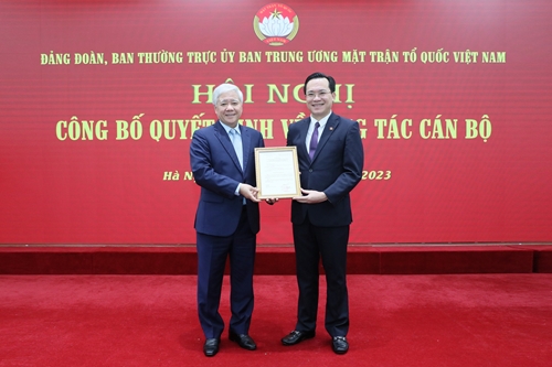 Bổ nhiệm Trợ lý Bí thư Trung ương Đảng, Chủ tịch UBTW Mặt trận Tổ quốc Việt Nam