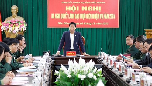 Đảng ủy Quân sự tỉnh Bắc Giang ra Nghị quyết lãnh đạo thực hiện nhiệm vụ năm 2024