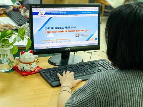 Hàng nghìn lượt thi “Tìm hiểu pháp luật về Bình đẳng giới” tỉnh Bình Thuận