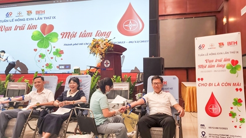 CNVC-LĐ Tổng Công ty Điện lực TP Hồ Chí Minh hiến máu tình nguyện