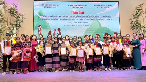 Bình Định Trao giải Cuộc thi sáng tác sản phẩm truyền thông về bình đẳng giới cho trẻ em vùng dân tộc thiểu số